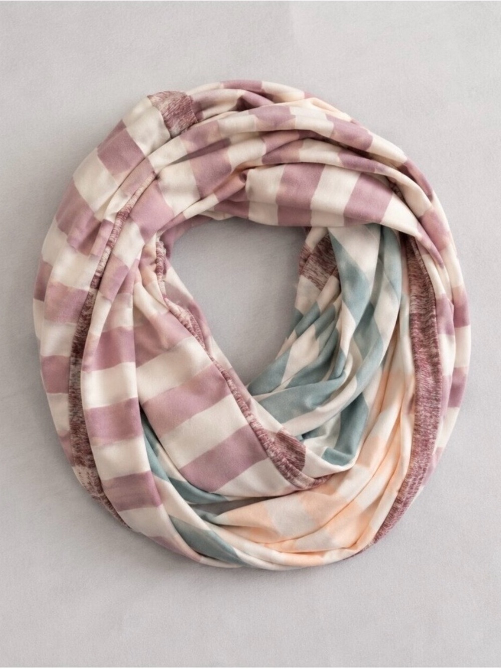Lululemon Pink Striped Scarf Wrap Womens One Size Fits All